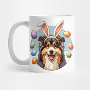 Bohemian Shepherd with Bunny Ears Celebrates Easter Joy Mug